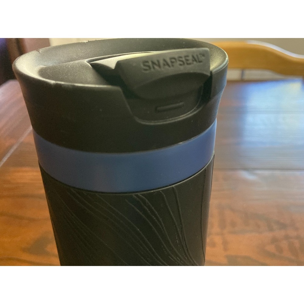 2019 Travel Mug Contigo‎ Blue Stainless Steel SnapSeal Coffee Cup - Picture 9 of 9